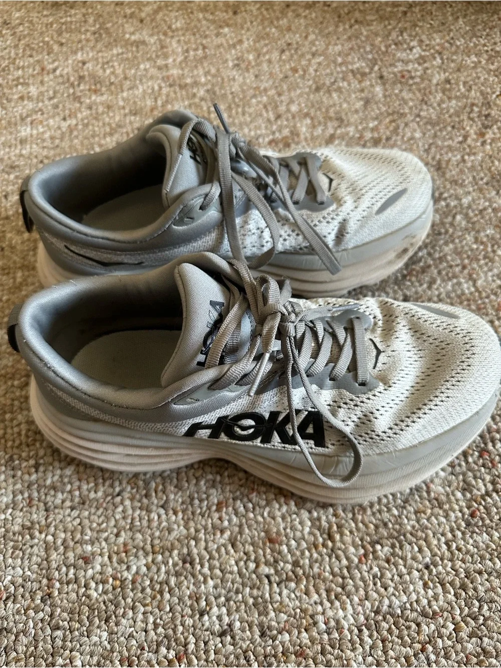 Hoka Bondi 8 Gray Running Sneakers women’s size 7.5